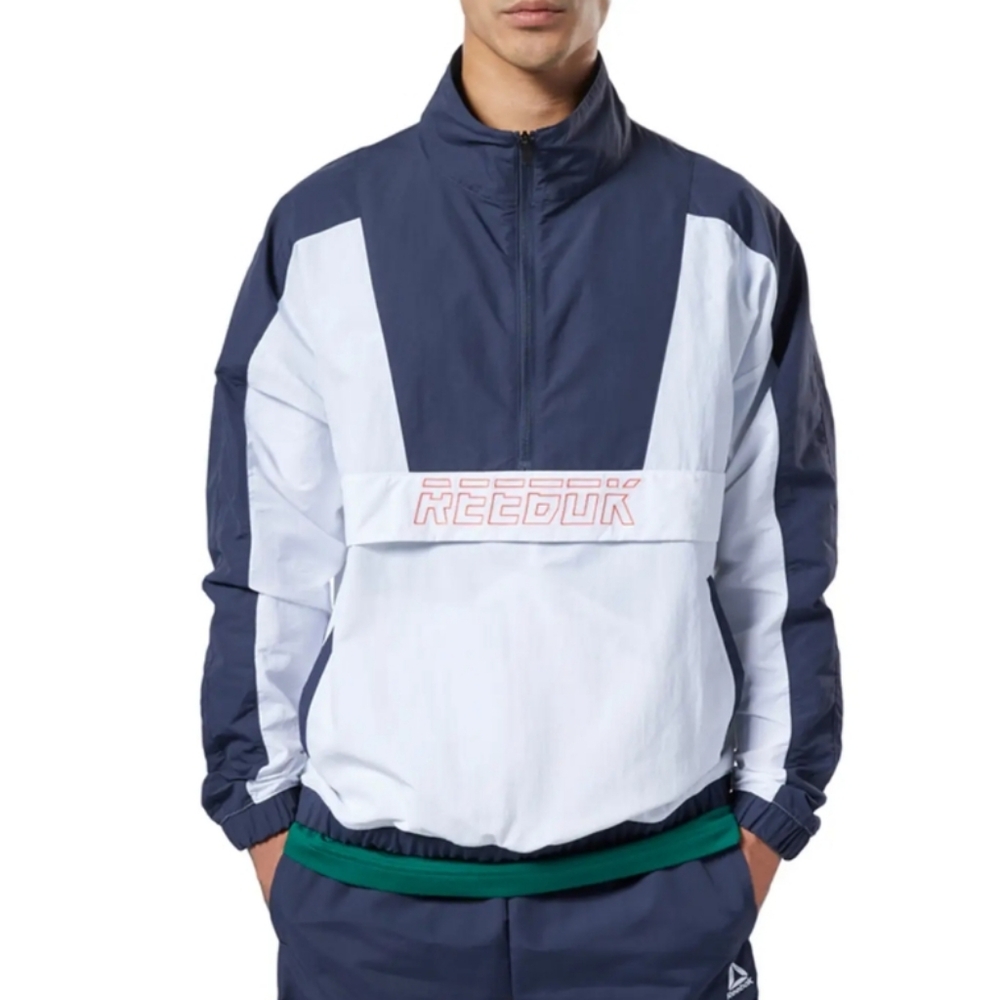 Reebok Men's Windbreaker Jacket Athletic Quarter Zip
